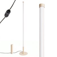 LED Stehleuchte dimmbar Beige 3000K H:150 cm Ø3,5 cm