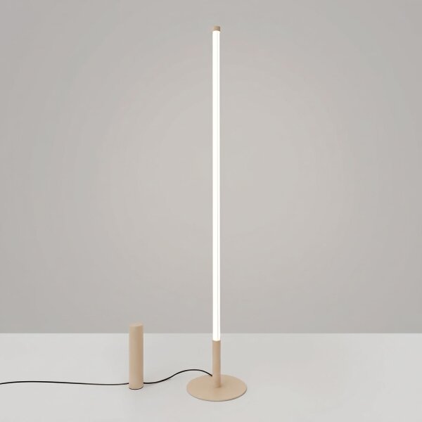 LED Stehlampe Beige dimmbar 4000K H:150 cm Ø3,5 cm rund