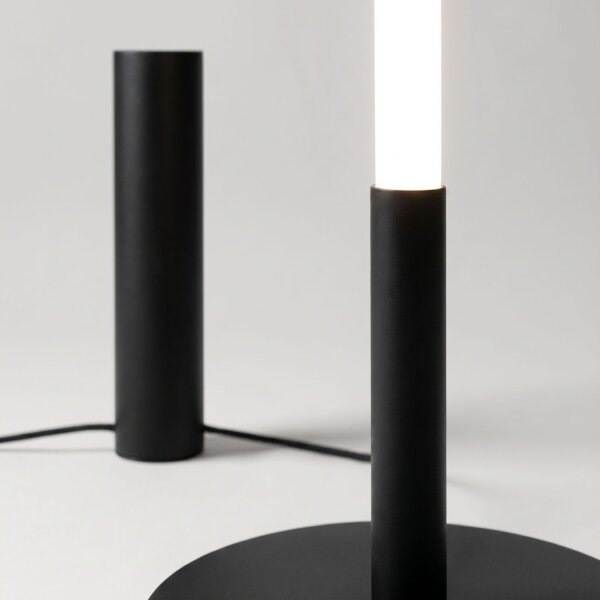 LED Stehlampe dimmbar Schwarz 4000K H:150 cm Ø3,5 cm