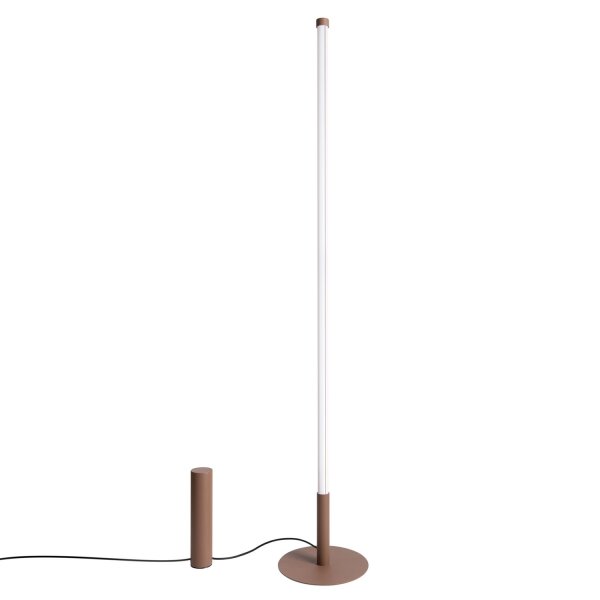 LED Stehleuchte dimmbar Braun 4000K Ø3,5 cm H:150 cm