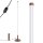 LED Stehleuchte dimmbar Braun 4000K Ø3,5 cm H:150 cm