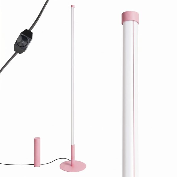 LED Stehlampe dimmbar Pink 3000K H:150 cm Ø3,5 cm