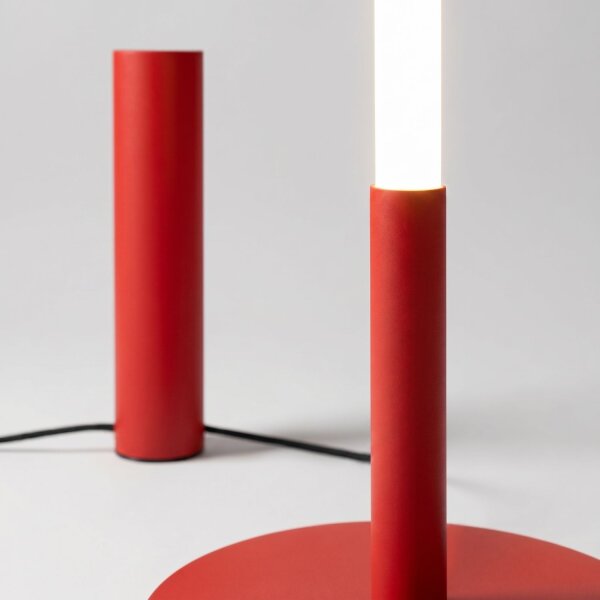 LED Stehleuchte dimmbar Push-DIM Rot 3000K 150 cm