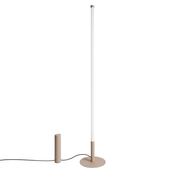 LED Stehlampe dimmbar Taupe 3000K Ø3,5 cm rund H:150 cm