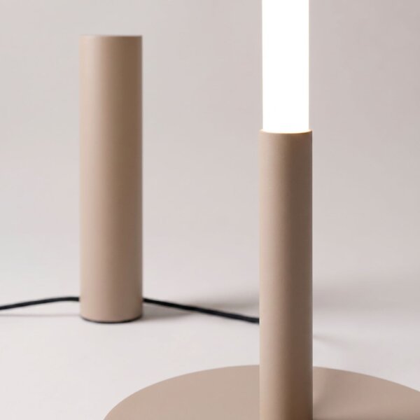 LED Stehlampe dimmbar Taupe 3000K Ø3,5 cm rund H:150 cm