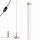 LED Stehlampe dimmbar Taupe 3000K Ø3,5 cm rund H:150 cm