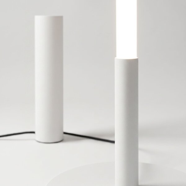 LED Stehlampe dimmbar Weiß Stahl 3000K H:150 cm Ø3,5 cm