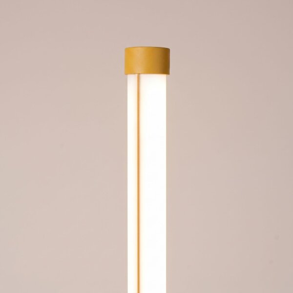 LED Stehleuchte dimmbar Gelb Stahl 3000K 150 cm Ø3,5 cm