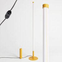 LED Stehleuchte dimmbar Gelb Stahl 3000K 150 cm...