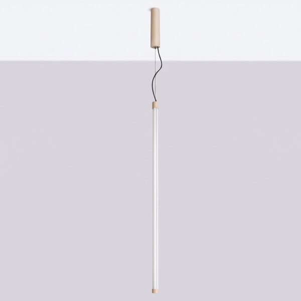 LED Hängelampe dimmbar Push-DIM Stahl Beige 3000K Ø3 cm