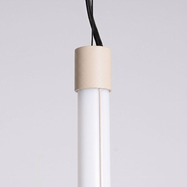 LED Hängelampe dimmbar Push-DIM Stahl Beige 3000K Ø3 cm