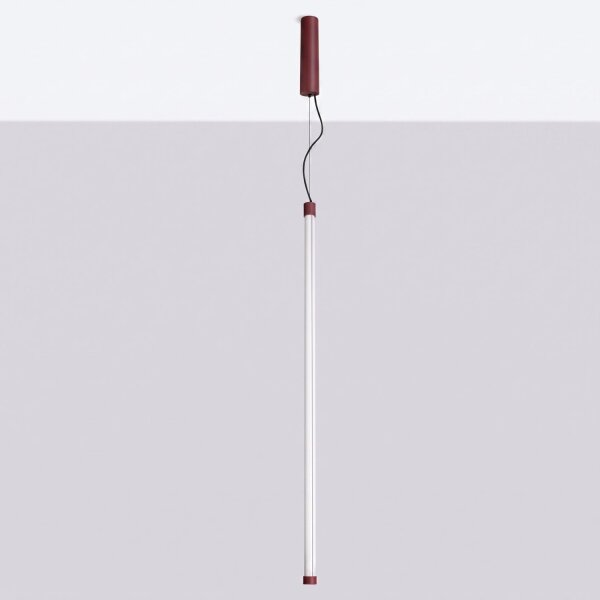 LED Pendelleuchte dimmbar Push-DIM Burgund 3000K Ø3 cm
