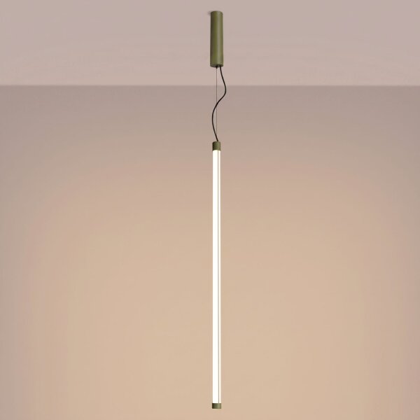 LED Pendelleuchte dimmbar Push-DIM Olivgrün 3000K Ø3 cm