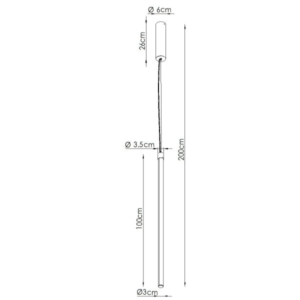LED Pendelleuchte dimmbar Push-DIM Olivgrün 3000K Ø3 cm
