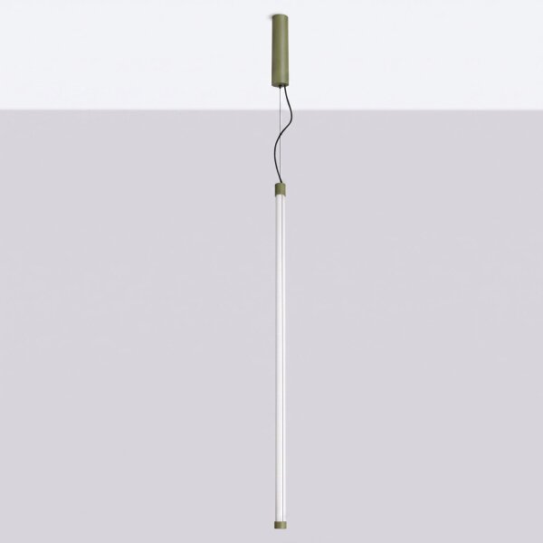 LED Hängelampe dimmbar Push-DIM Olivgrün 4000K Ø3 cm