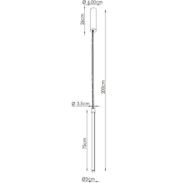 LED Pendelleuchte dimmbar Push-DIM Pfirsich 4000K Ø3 cm