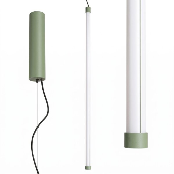 LED Pendelleuchte dimmbar Push-DIM Salbei 3000K Ø3 cm