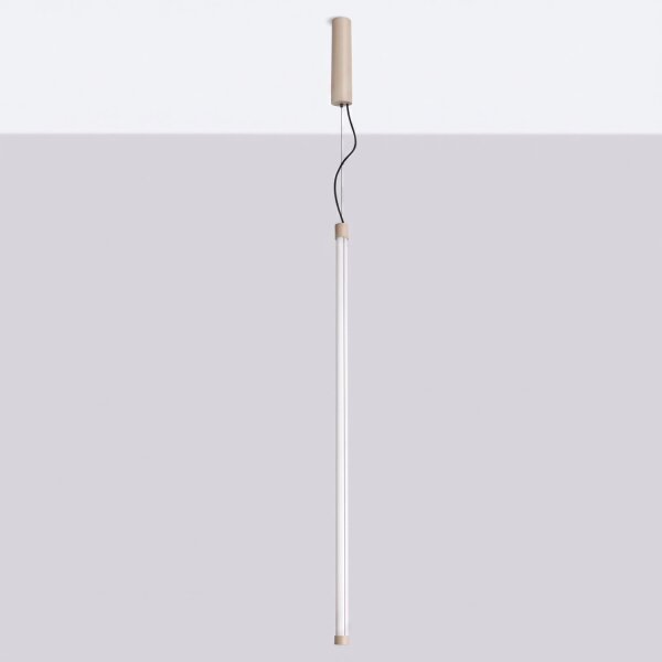 LED Hängelampe dimmbar Push-DIM Taupe Stahl 3000K Ø3 cm