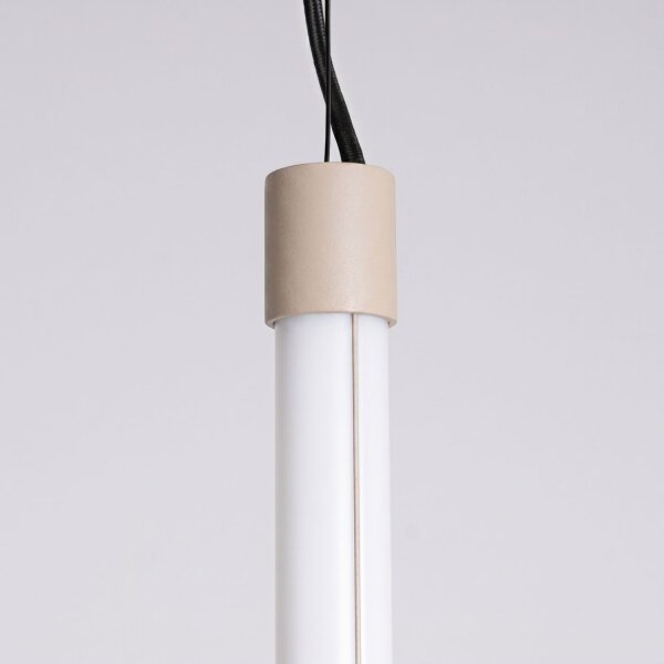 LED Hängelampe dimmbar Push-DIM Taupe Stahl 3000K Ø3 cm