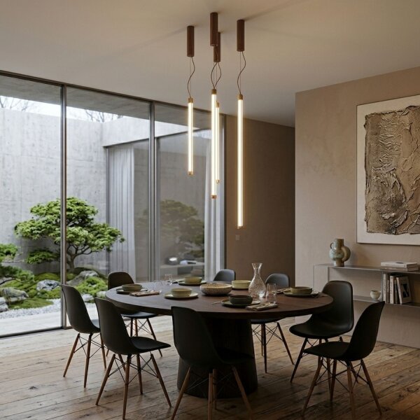 LED Hängelampe dimmbar Push-DIM Braun 3000K B:3 cm