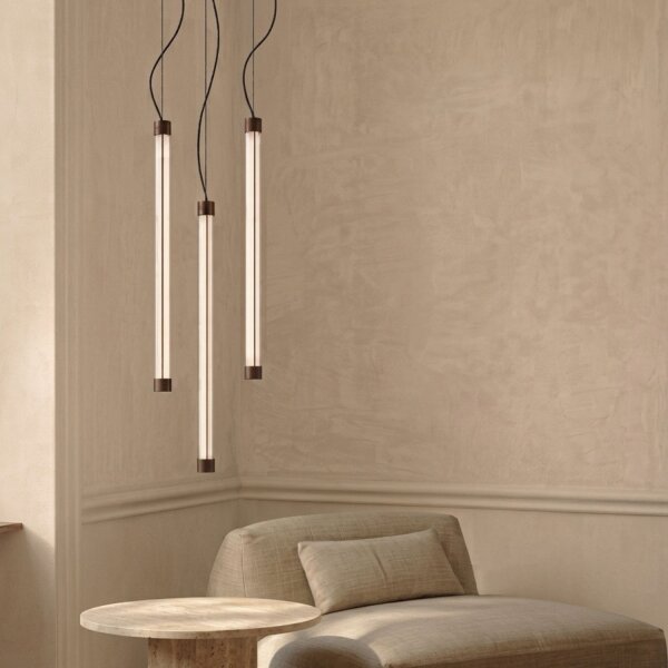 LED Hängelampe dimmbar Push-DIM Braun 3000K B:3 cm