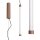 LED Hängelampe dimmbar Push-DIM Braun 3000K B:3 cm