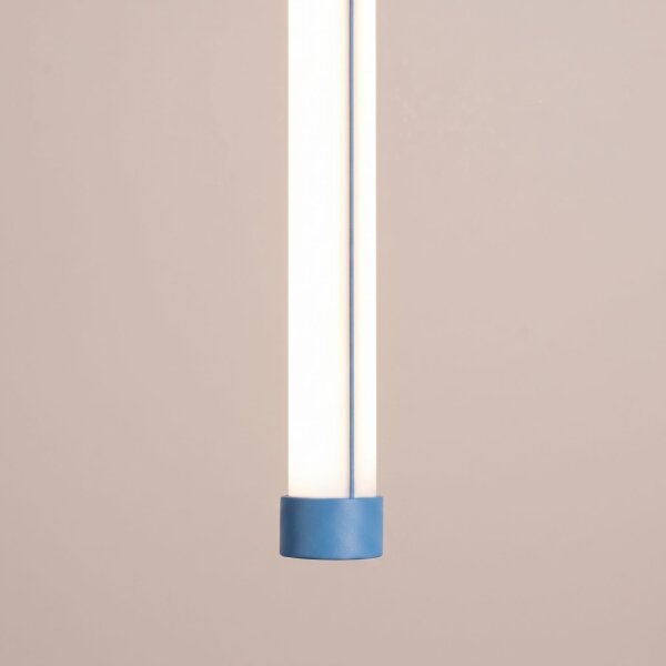 LED Hängelampe dimmbar Hellblau Stahl 3000K B:3 cm