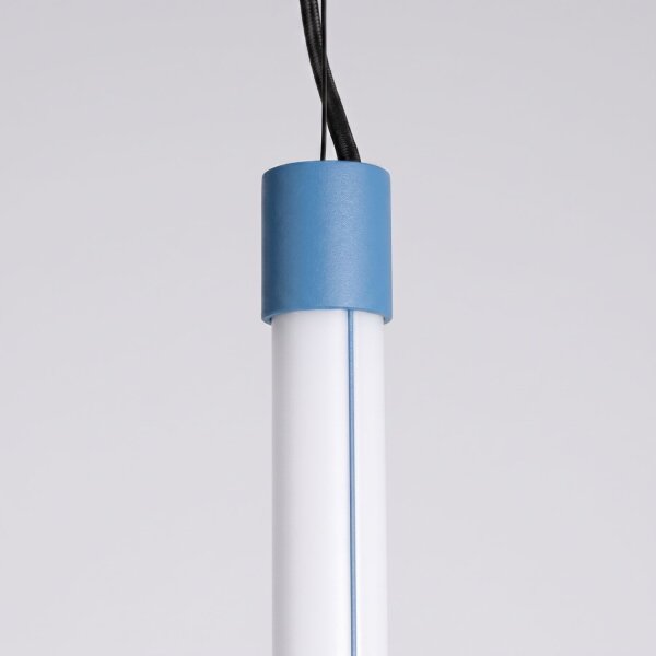 LED Hängelampe dimmbar Hellblau Stahl 3000K B:3 cm