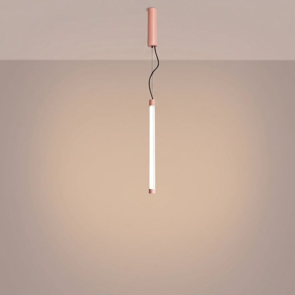 LED Pendelleuchte dimmbar Stahl Pfirsich 3000K B:3 cm