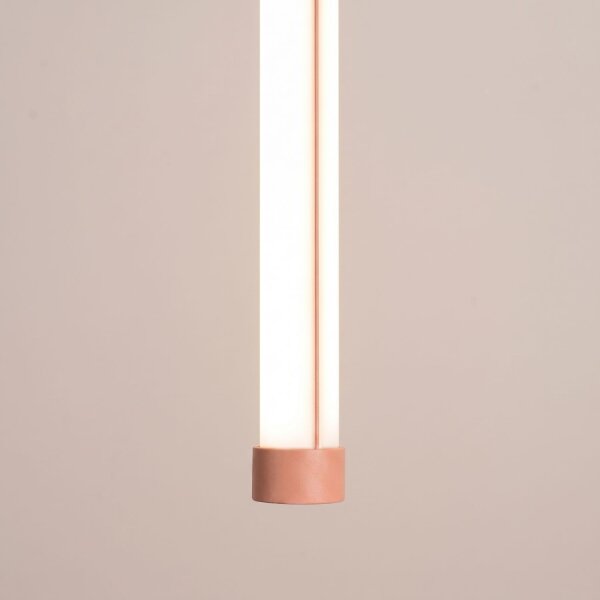 LED Pendelleuchte dimmbar Stahl Pfirsich 3000K B:3 cm