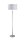 Lampadaire Tissu Gris clair Chrome 166cm Lampe UMNU