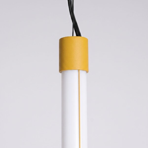 LED Hängelampe dimmbar Push-DIM Gelb Stahl 4000K B:3 cm