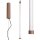 LED Pendelleuchte dimmbar Push-DIM Braun 3000K L:3 cm