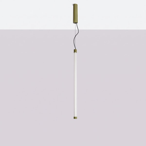 LED Pendelleuchte dimmbar Olivgrün Stahl 3000K L:3 cm