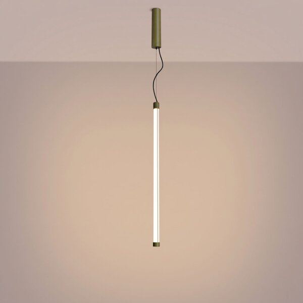 LED Pendelleuchte dimmbar Olivgrün Stahl 3000K L:3 cm