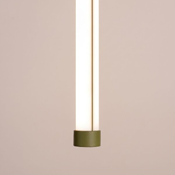 LED Pendelleuchte dimmbar Olivgrün Stahl 3000K L:3 cm