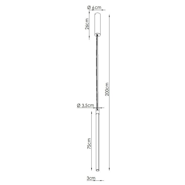 LED Pendelleuchte dimmbar Push-DIM Pink 3000K L:3 cm
