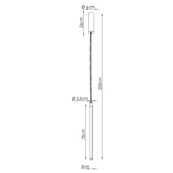 LED Pendelleuchte dimmbar Push-DIM Weiß 3000K L:3 cm