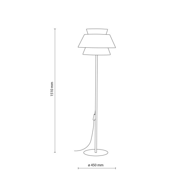 Stehlampe Beige Natur Stahl Modern E27 151 cm blendarm