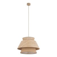 H&auml;ngelampe Modern Beige Natur E27 rund &Oslash;45 cm blendarm