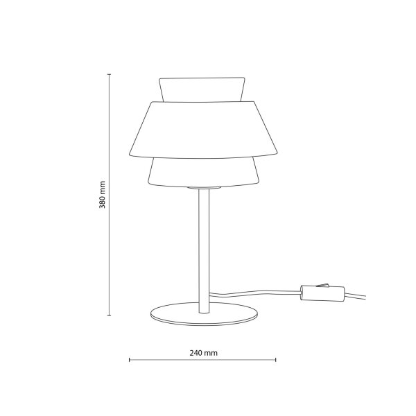 Tischleuchte Beige Natur Grau 38 cm E27 Ø24 cm Modern