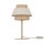 Tischleuchte Beige Natur Grau 38 cm E27 Ø24 cm Modern