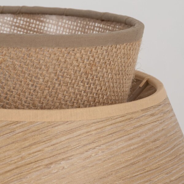 Tischleuchte Beige Natur Ø24 cm 38 cm E27 Ø24 cm Modern