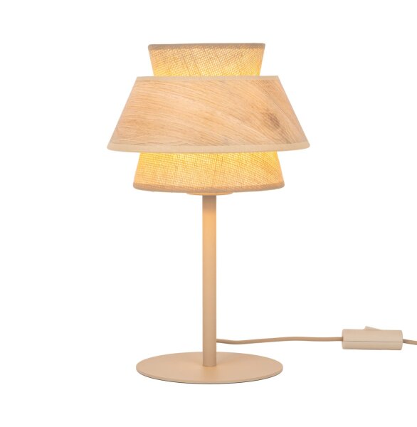 Tischleuchte Beige Natur Ø24 cm 38 cm E27 Ø24 cm Modern