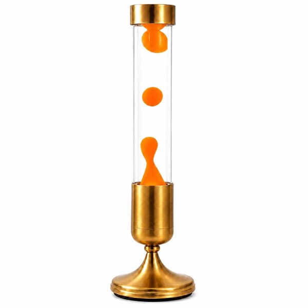 LED Lavalampe Orange Gold 47,5 cm hoch Retro