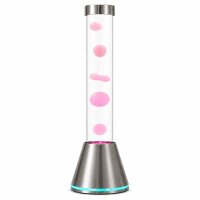 LED Lavalampe in Silber Weiß 74,8 cm hoch...