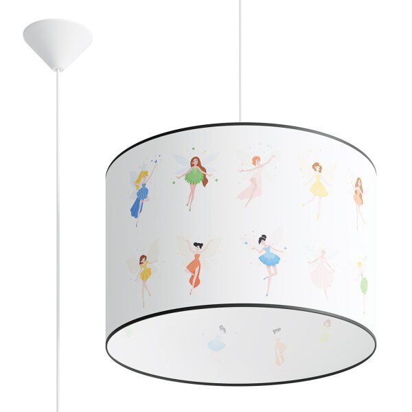 Pendelleuchte Kinder Mädchen Feen E27 Ø40 cm blendarm