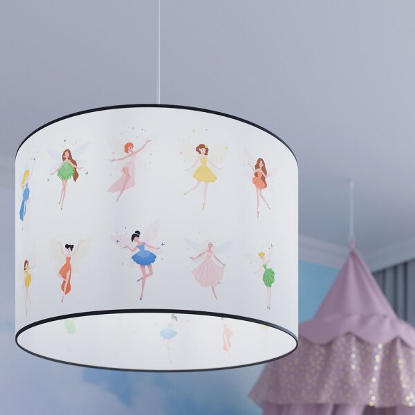Pendelleuchte Kinder Mädchen Feen E27 Ø40 cm blendarm