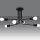 Deckenlampe Retro Schwarz Stahl E27 L:68 cm 6-flammig