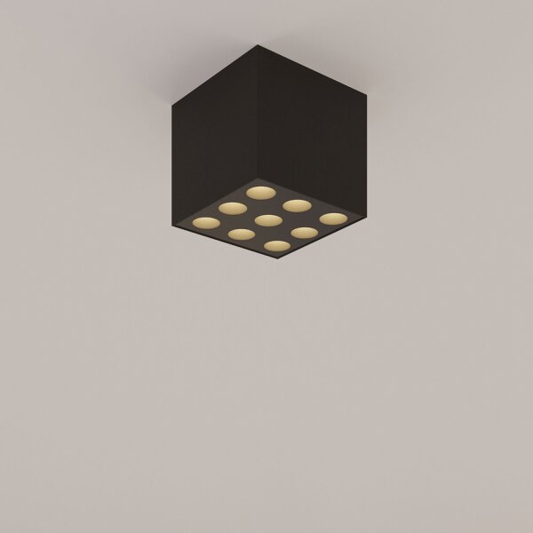LED Deckenlampe Schwarz Modern B:9,5 cm 4000 K 1859 lm